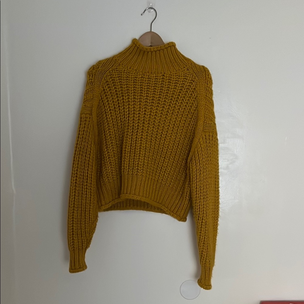 H&M Mustard Cowl Neck Sweater